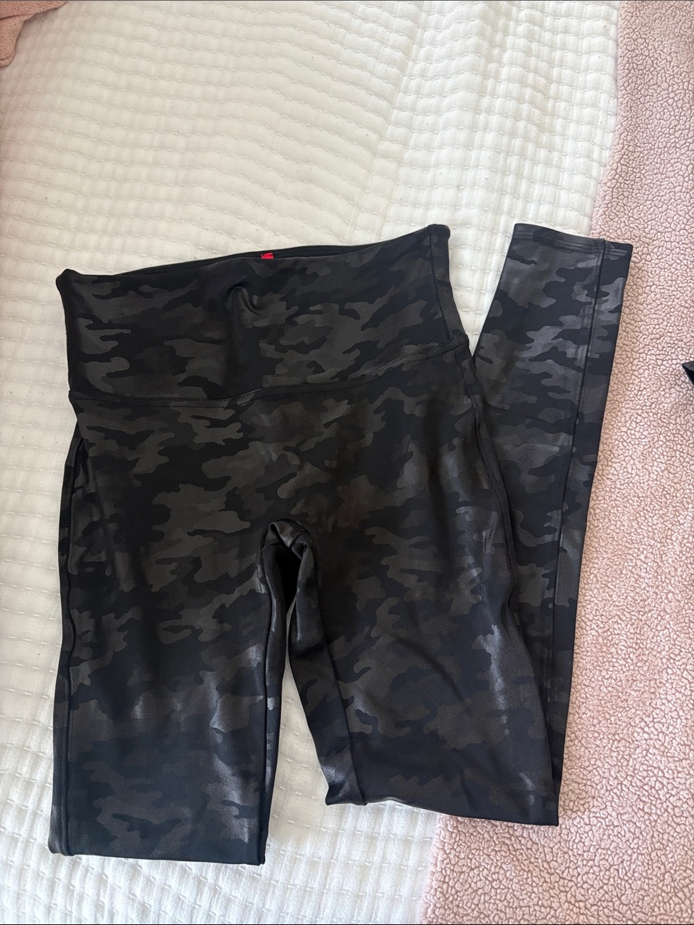SPANX Black Camo High-Waist Leggings